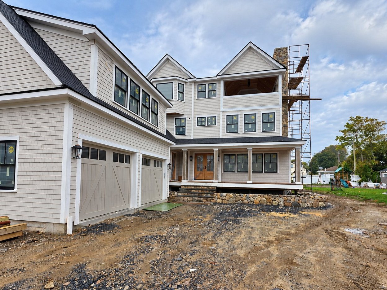 93 Barker Rd, Scituate. Shingle-style residence by A.A. Development under construction, under agreement.